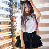 ビッグシルエットキラキラストーンTシャツ 【オーバーサイズ】【ロング丈】