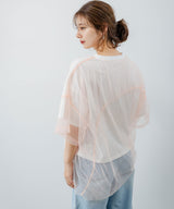【10/23 10:59までの特別価格】チュールレイヤードTシャツ
