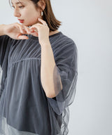 【10/23 10:59までの特別価格】チュールレイヤードTシャツ