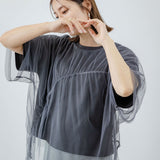 【10/23 10:59までの特別価格】チュールレイヤードTシャツ