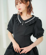 【10/23 10:59までの特別価格】サイドレースアッププレッピーワンピース