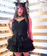羽×十字架サブカル系ネックレス