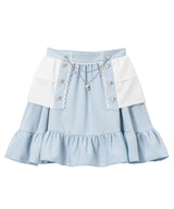 【10/23 10:59までの特別価格】ハートボタンペプラムスカート