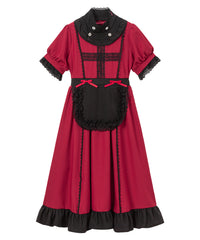 ロング　レッド×ブラック