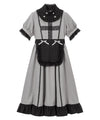 ロング　グレー×ブラック