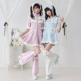 フリルたっぷりメイドジャージワンピース