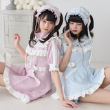 フリルたっぷりメイドジャージワンピース