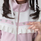 フリルたっぷりメイドジャージワンピース
