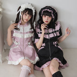 フリルたっぷりメイドジャージワンピース