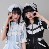 フリルたっぷりメイドジャージワンピース