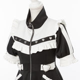 フリルたっぷりメイドジャージワンピース