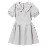 【10/23 10:59までの特別価格】サイドレースアッププレッピーワンピース