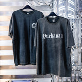 ビッグシルエットUSED風Tシャツ 【オーバーサイズ】【ロング丈】