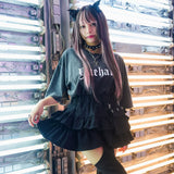 ビッグシルエットUSED風Tシャツ 【オーバーサイズ】【ロング丈】