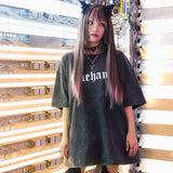 ビッグシルエットUSED風Tシャツ 【オーバーサイズ】【ロング丈】