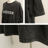 ビッグシルエットUSED風Tシャツ 【オーバーサイズ】【ロング丈】