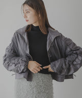 【10/23 10:59までの特別価格】シャイニー×チュールシャーリングブルゾン