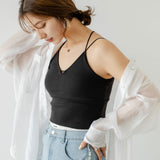 【10/23 10:59までの特別価格】カップ付きバッククロスキャミ