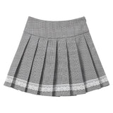 【10/23 10:59までの特別価格】レーステーププリーツスカート【大きいサイズ有】