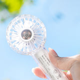 【10/23 10:59までの特別価格】クリアハンディポケットミニファン 【スケルトン】【扇風機】【バックライト】