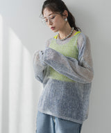 【10/23 10:59までの特別価格】シアーメッシュモヘアタッチニット