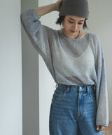 【10/23 10:59までの特別価格】シアーメッシュモヘアタッチニット