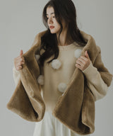 【10/23 10:59までの特別価格】ファーポンポンニット