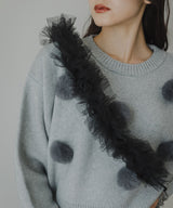 【10/23 10:59までの特別価格】ファーポンポンニット