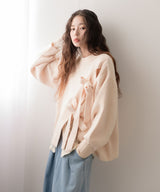 【10/23 10:59までの特別価格】Wリボンスリットニット