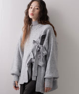 【10/23 10:59までの特別価格】Wリボンスリットニット