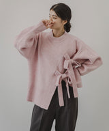 【10/23 10:59までの特別価格】Wリボンスリットニット