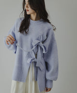 【10/23 10:59までの特別価格】Wリボンスリットニット