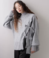 【10/23 10:59までの特別価格】Wリボンスリットニット