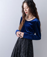 【10/23 10:59までの特別価格】2wayベロアトップス