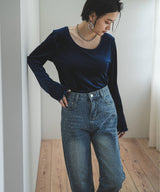 【10/23 10:59までの特別価格】ストーンツキルーズデニムパンツ