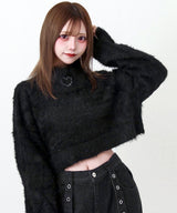【10/23 10:59までの特別価格】クロップドシャギーニット