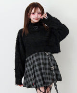 【10/23 10:59までの特別価格】クロップドシャギーニット