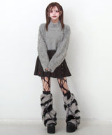 【10/23 10:59までの特別価格】クロップドシャギーニット
