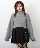 【10/23 10:59までの特別価格】クロップドシャギーニット