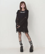 【10/23 10:59までの特別価格】ロゴグランジビッグニット