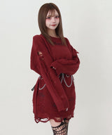 【10/23 10:59までの特別価格】ロゴグランジビッグニット