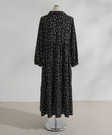 【10/23 10:59までの特別価格】【3L~6L】フラワーティアードワンピース【大きいサイズ】