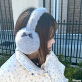 ボリュームファーリボンイヤーカフ