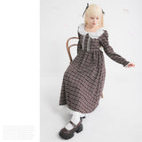 【10/23 10:59までの特別価格】レースフリルクラシカルチェックワンピース