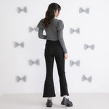 【10/23 10:59までの特別価格】トリプルリボンスリットフレアパンツ
