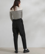 【10/23 10:59までの特別価格】サイドリボンテーパードパンツ 【大きいサイズ有】