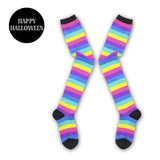 【10/23 10:59までの特別価格】【メール便】レインボーニーハイソックス【ハロウィン コスプレ】