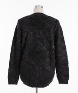 【10/23 10:59までの特別価格】着丈選べるビジューハート開きニット/チュニック/ミニワンピ【大きいサイズ有】