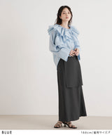 2wayオフショルフリルブラウス