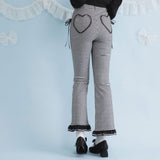 フリルレースロングフレアパンツ